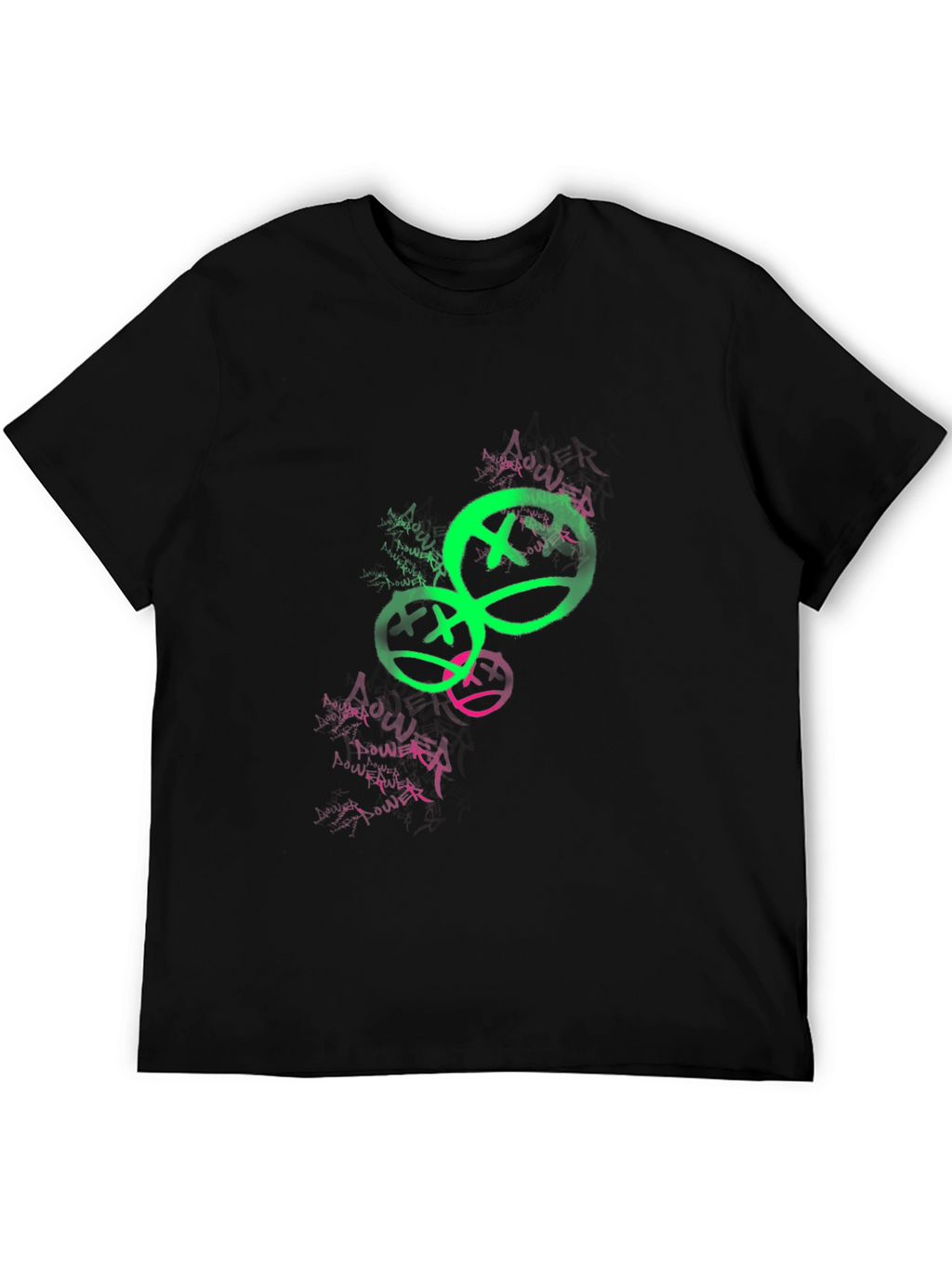 Graffiti Smiley Face Graphic Tee