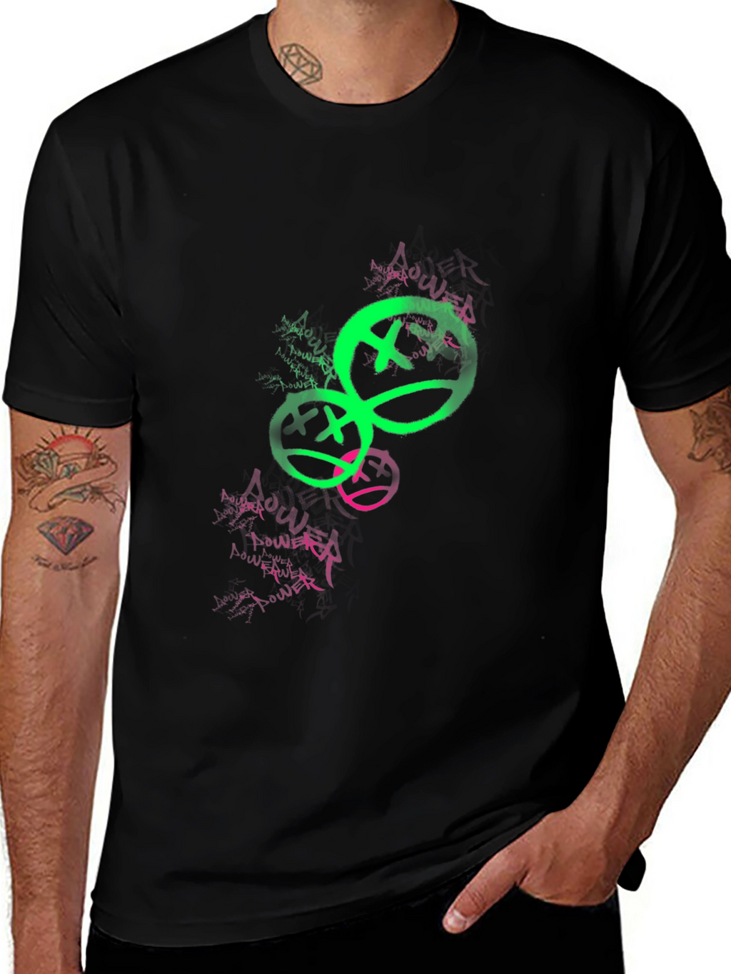 Graffiti Smiley Face Graphic Tee
