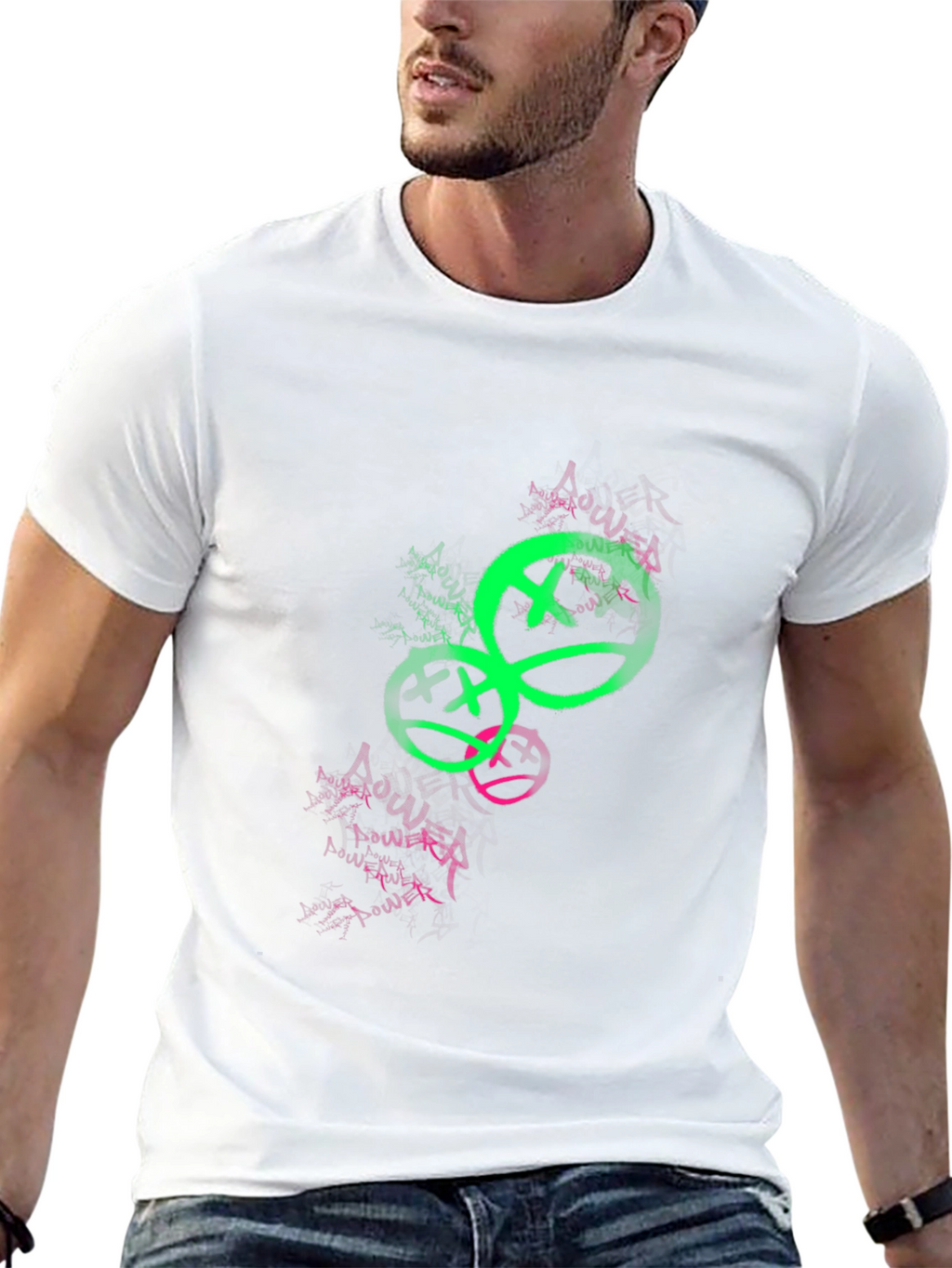 Graffiti Smiley Face Graphic Tee