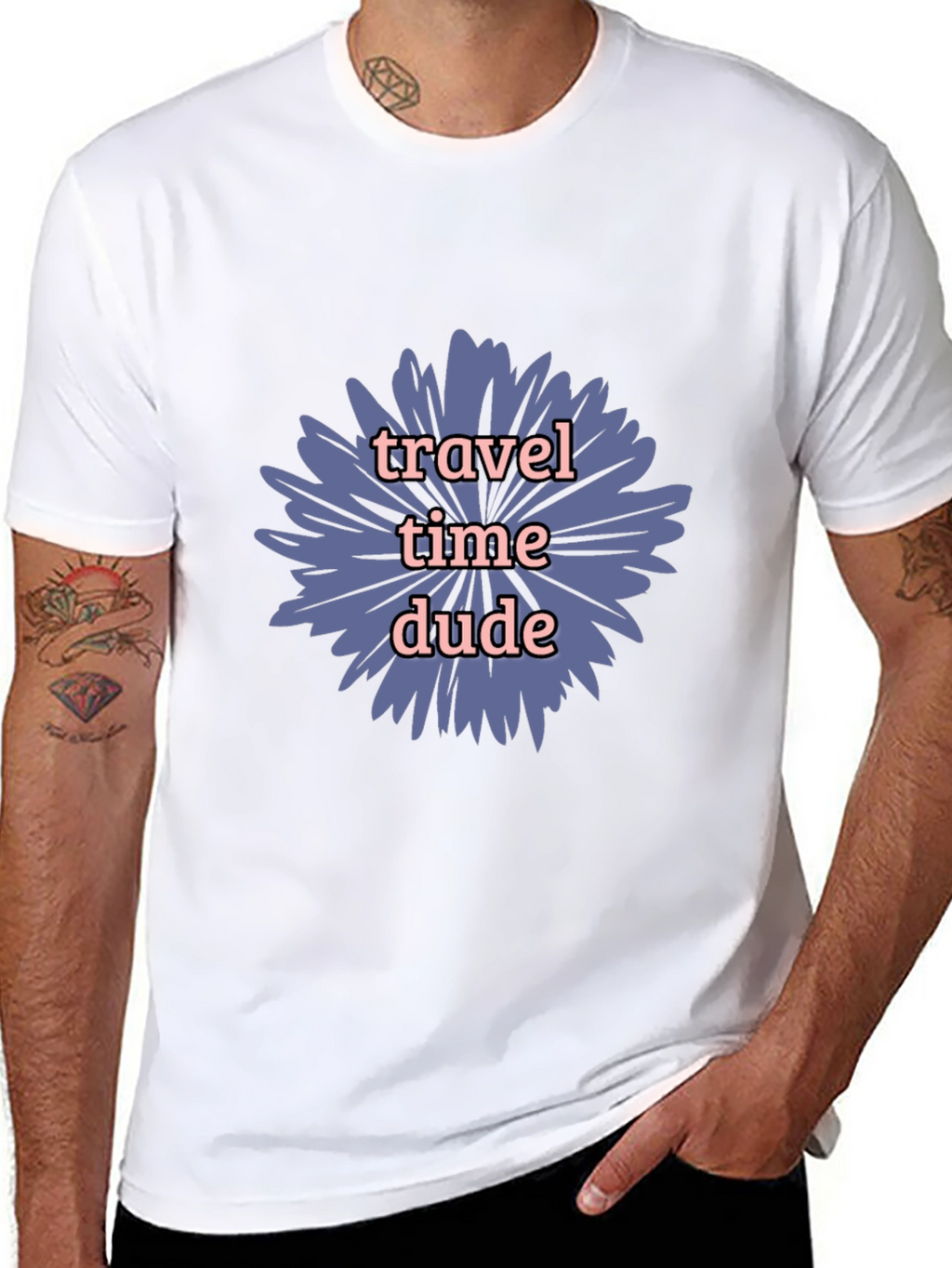 Travel Time Dude Graphic Tee - Black