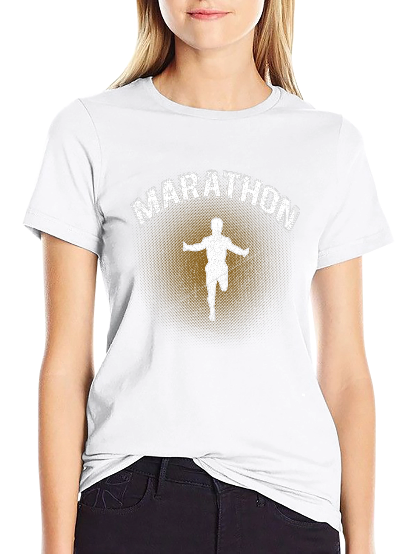 Marathon Runner Graphic Tee - Black