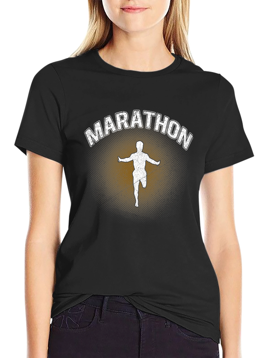 Marathon Runner Graphic Tee - Black