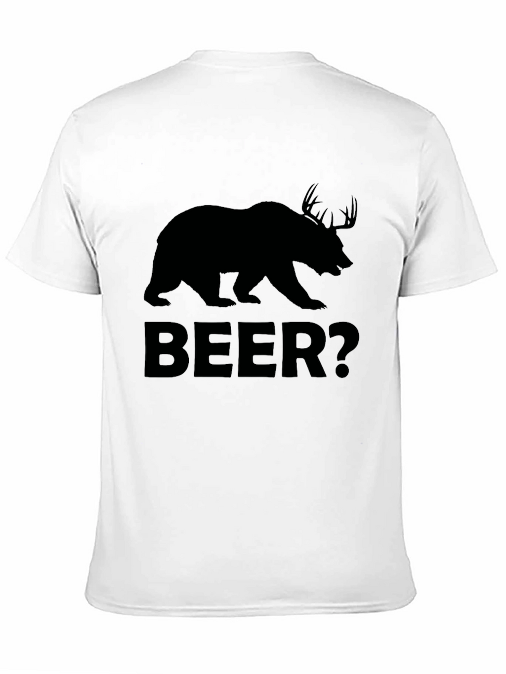 Bear Deer Beer? Mens Black Graphic T-Shirt