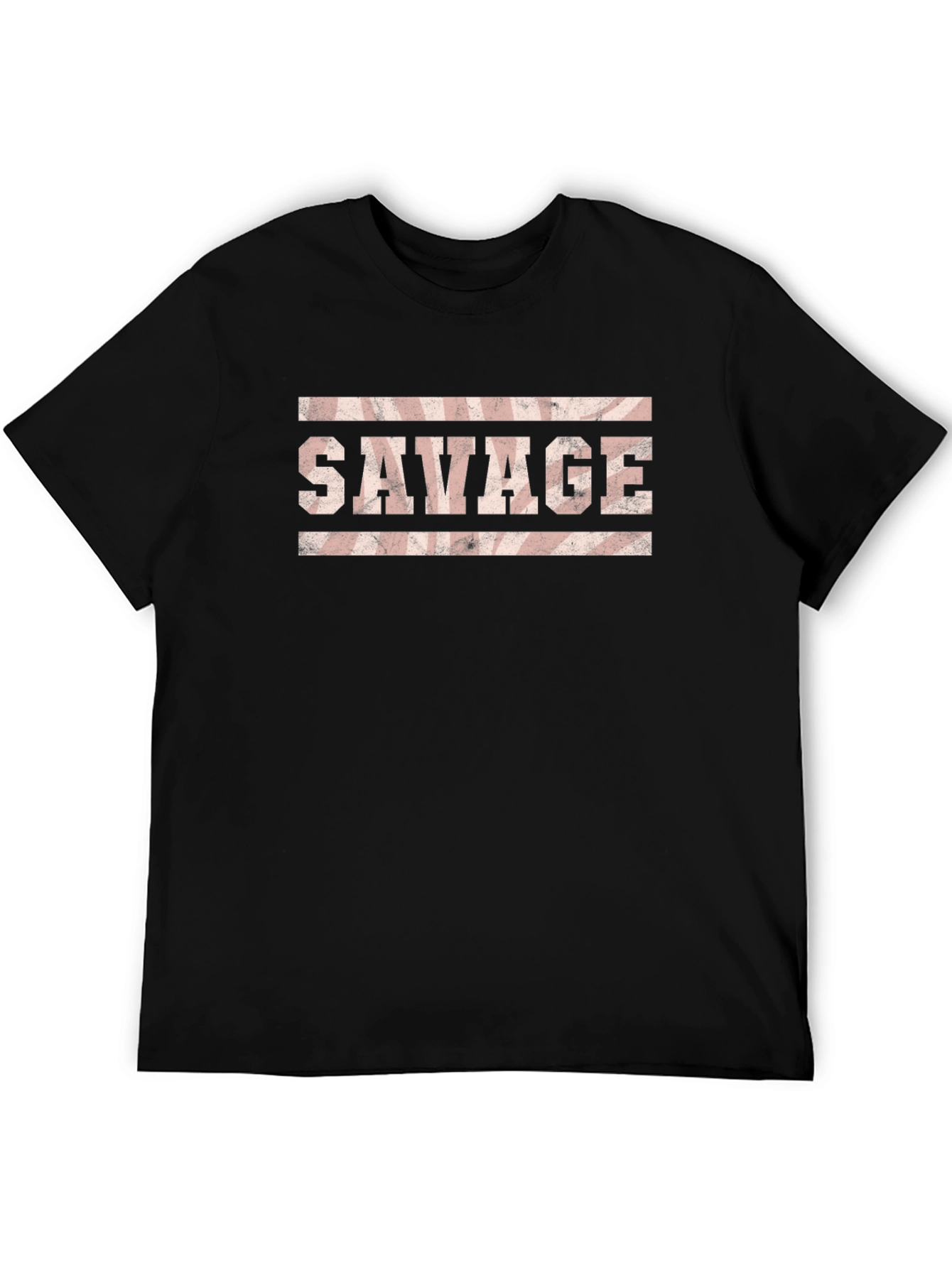 Savage Graphic Print Tee - Black Cotton Blend T-Shirt