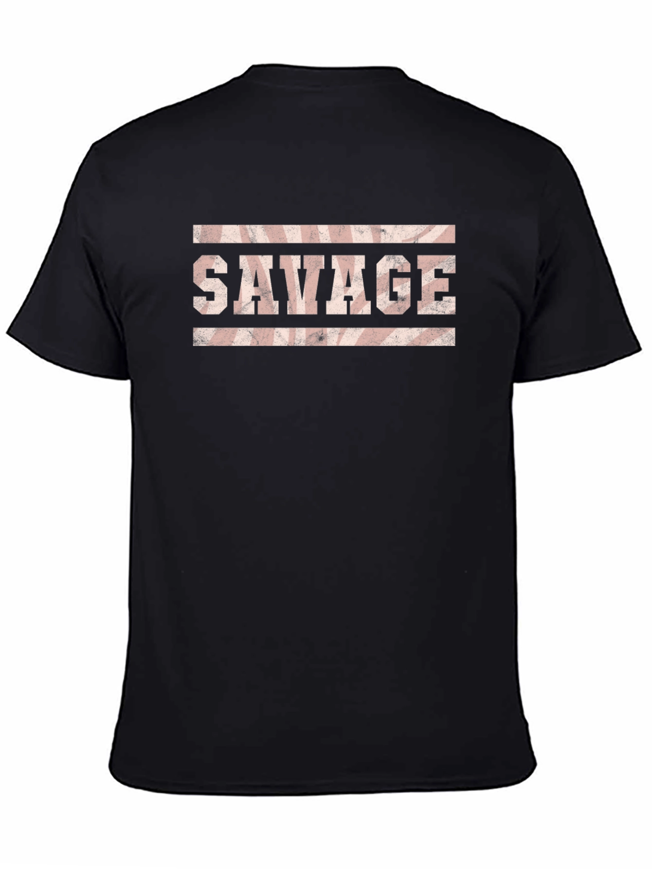 Savage Graphic Print Tee - Black Cotton Blend T-Shirt