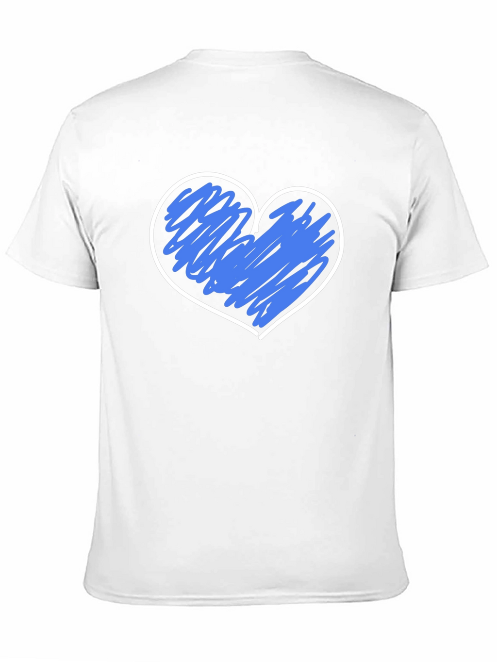 Heart Scribble Graphic T-Shirt - Black Crew Neck