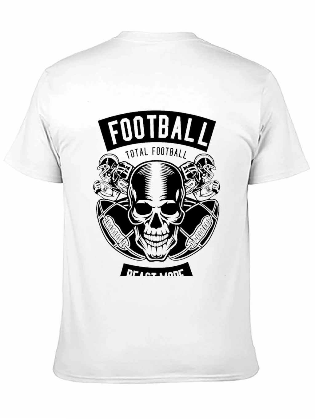 Football Beast Mode Black Graphic T-Shirt
