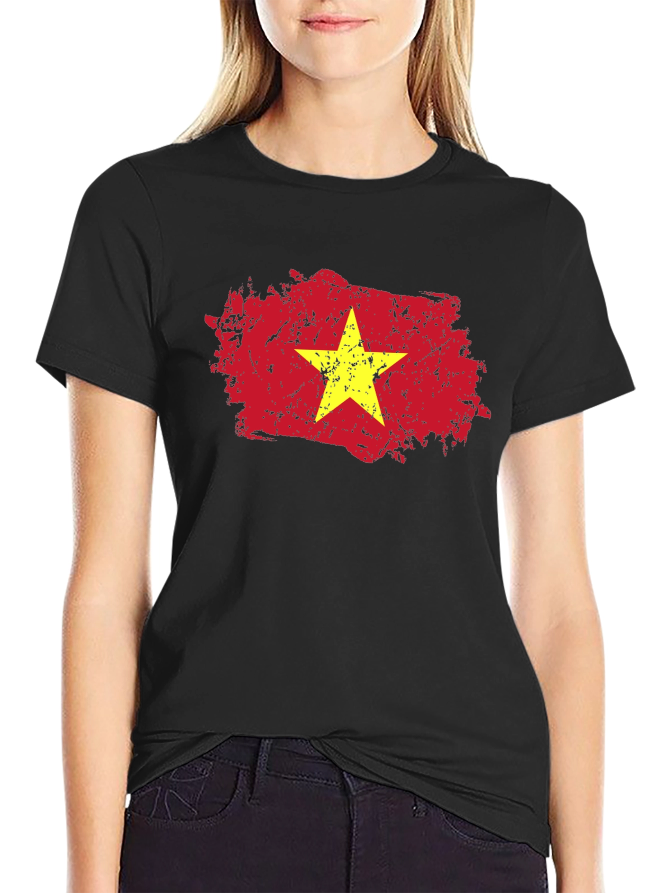 Vietnam Flag Grunge Style Graphic Tee