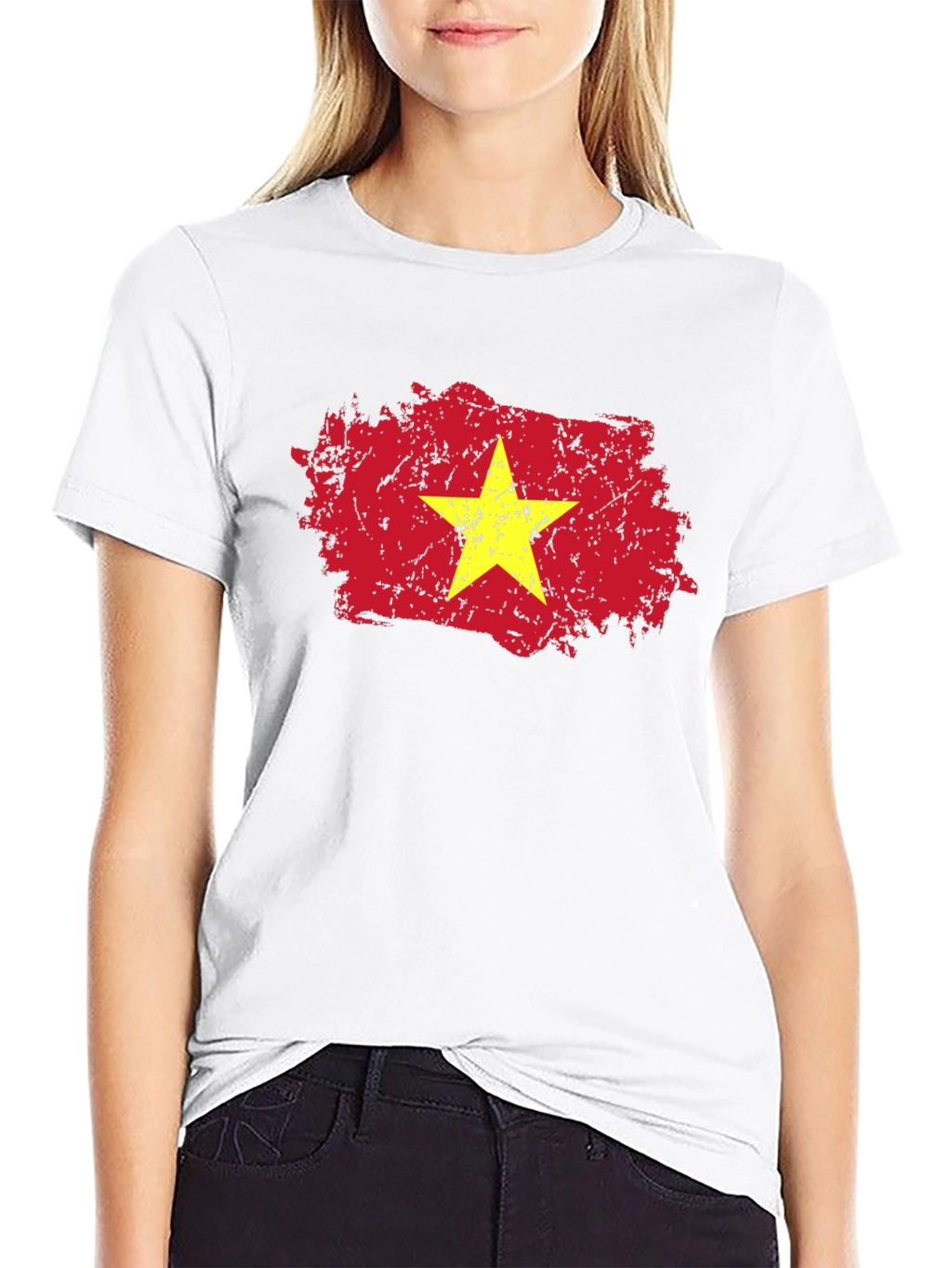 Vietnam Flag Grunge Style Graphic Tee