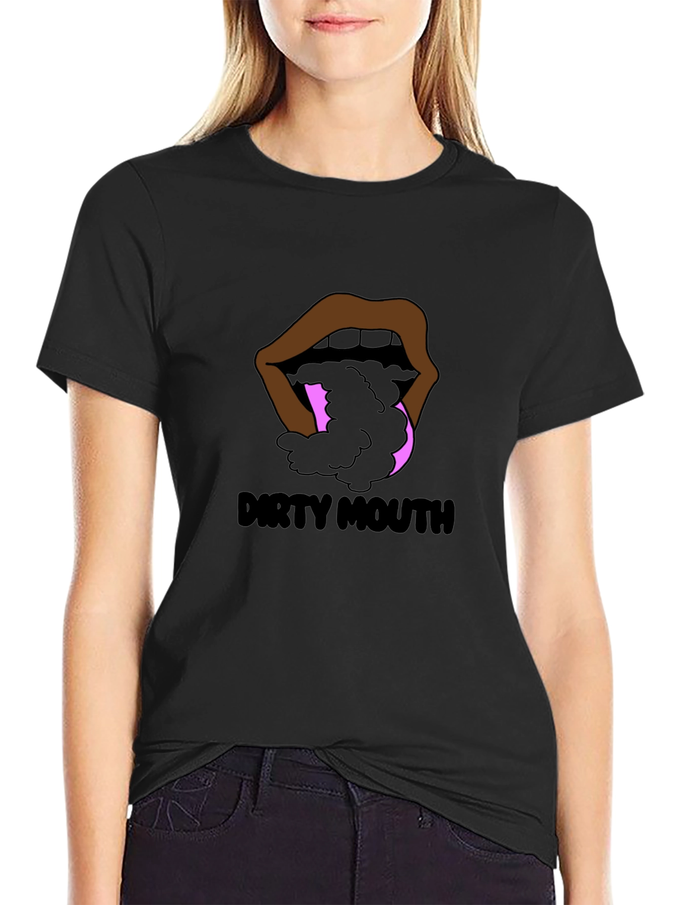 Dirty Mouth Graphic Print T-Shirt