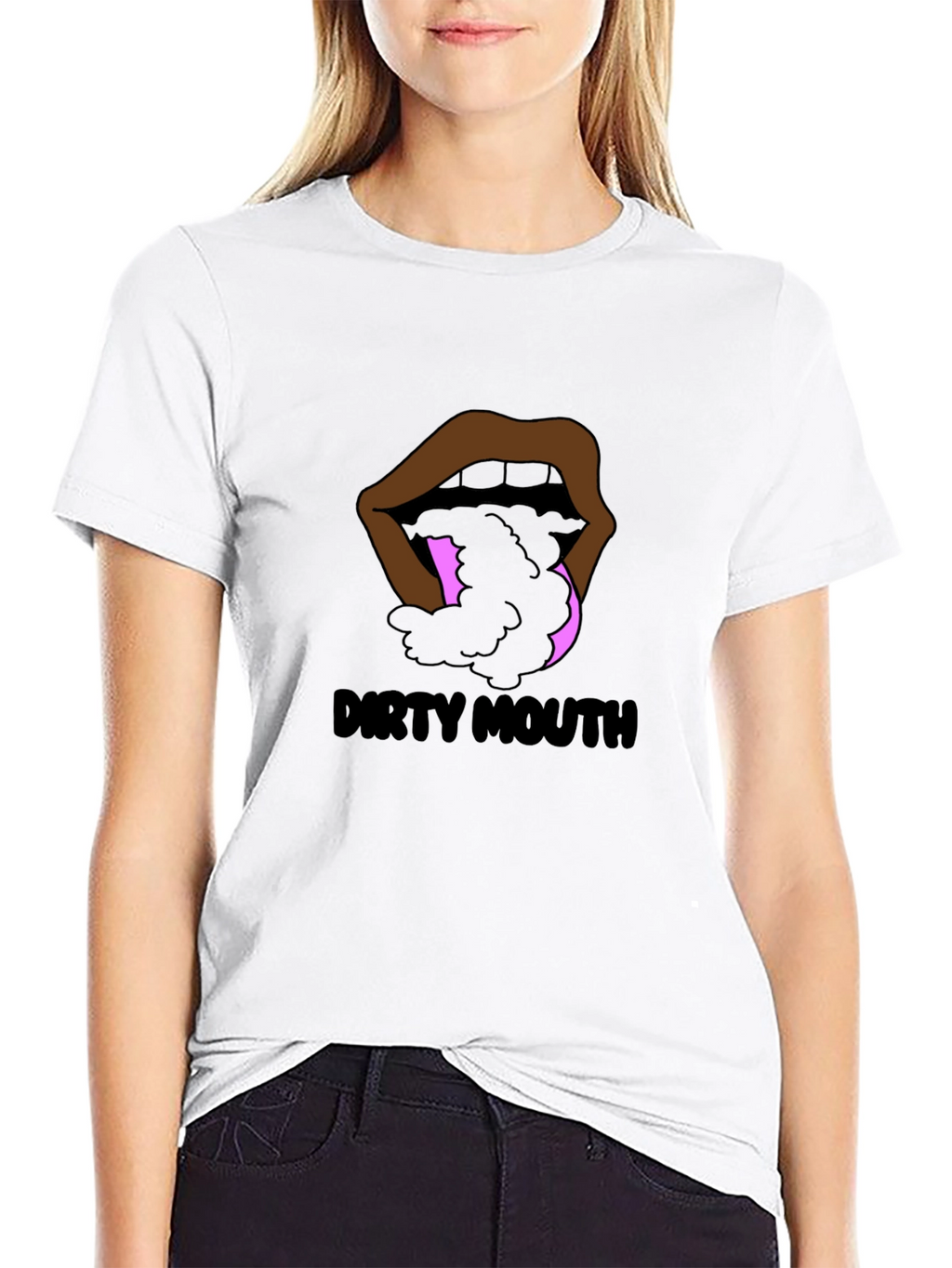 Dirty Mouth Graphic Print T-Shirt