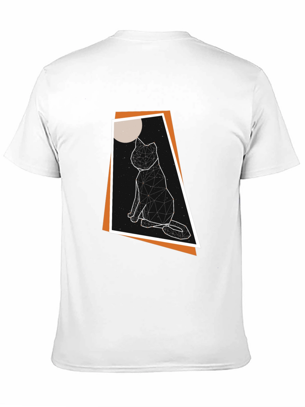 Geometric Cat T-Shirt - Modern Graphic Tee