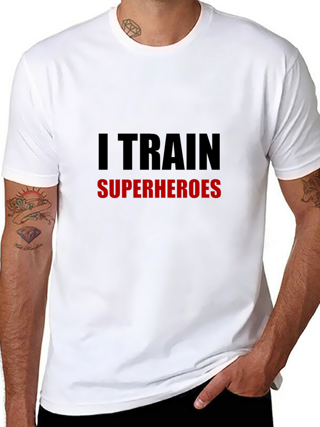 I Train Superheroes T-Shirt - Black Training Tee