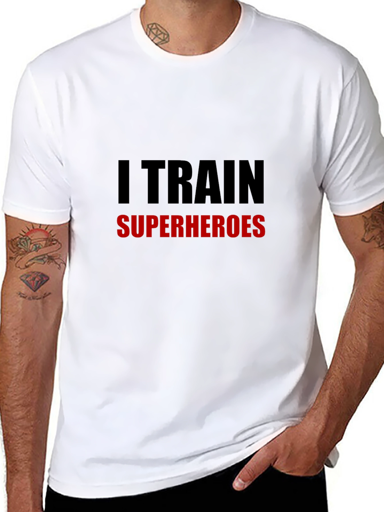 I Train Superheroes T-Shirt - Black Training Tee