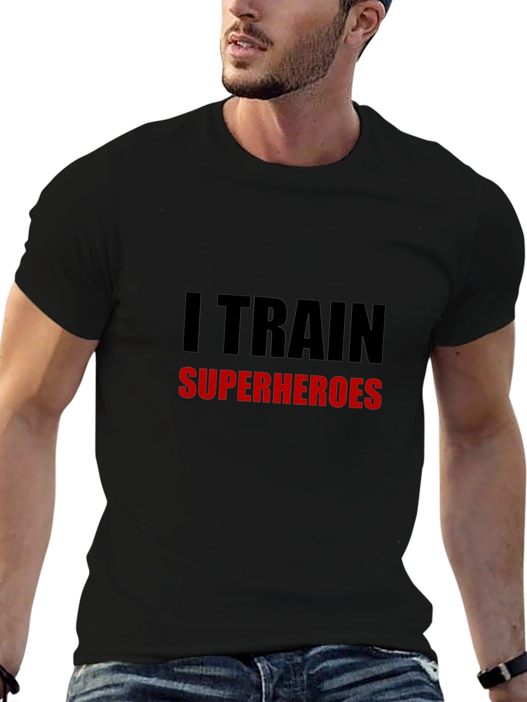 I Train Superheroes T-Shirt - Black Training Tee