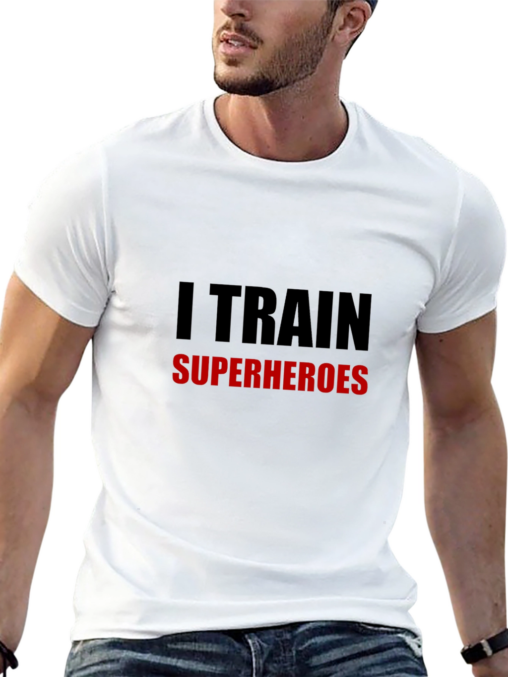 I Train Superheroes T-Shirt - Black Training Tee