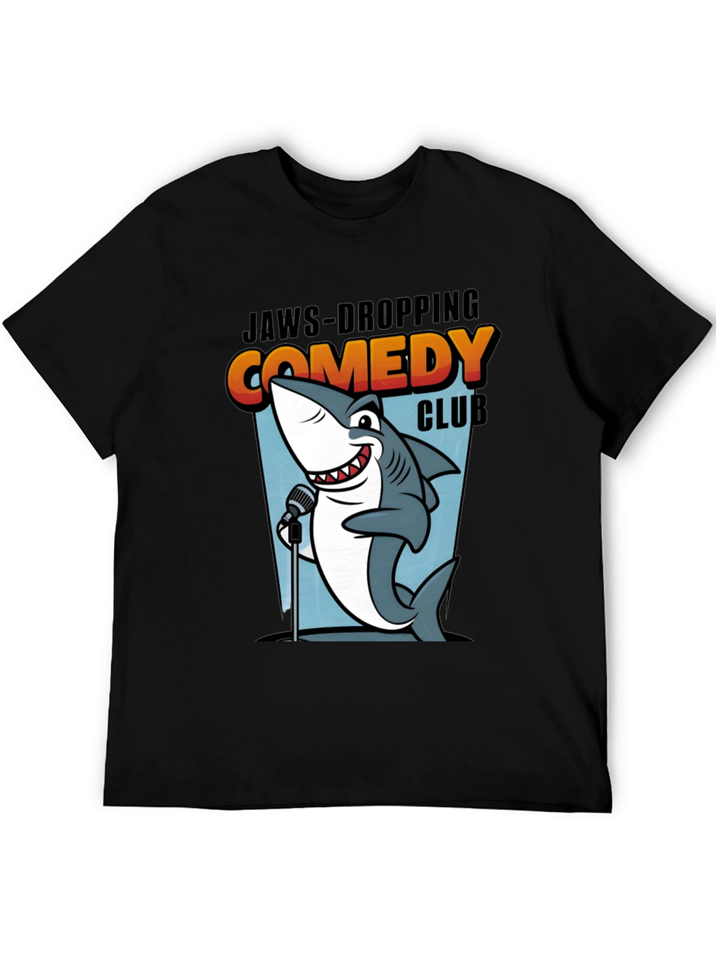 Jaws-Dropping Comedy Club T-Shirt Stand-Up Shark Tee
