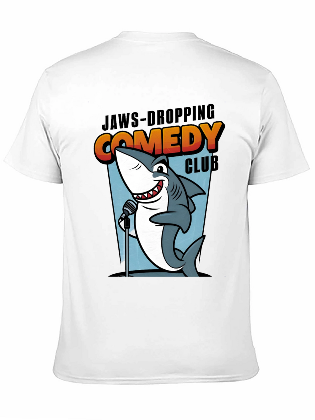 Jaws-Dropping Comedy Club T-Shirt Stand-Up Shark Tee