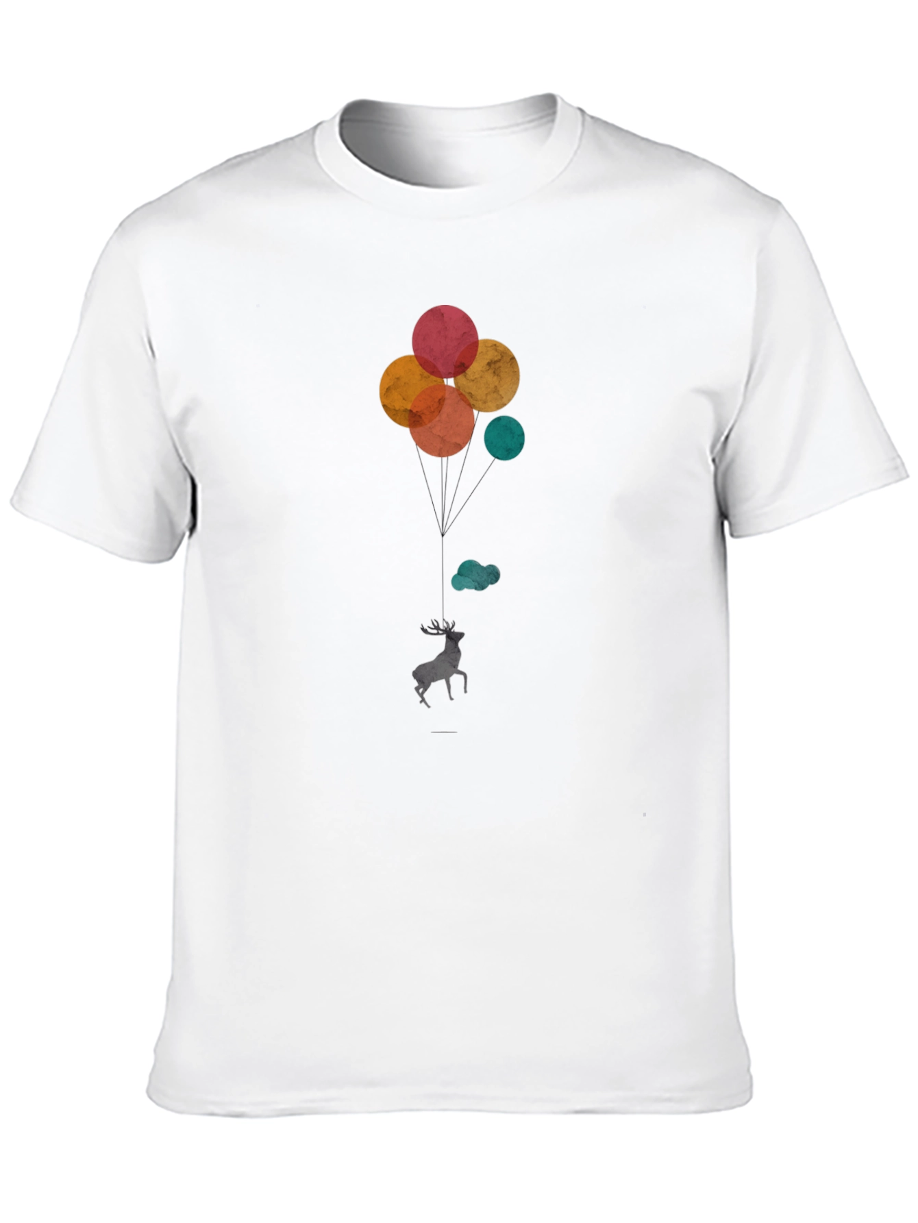 Deer Balloons Graphic T-Shirt