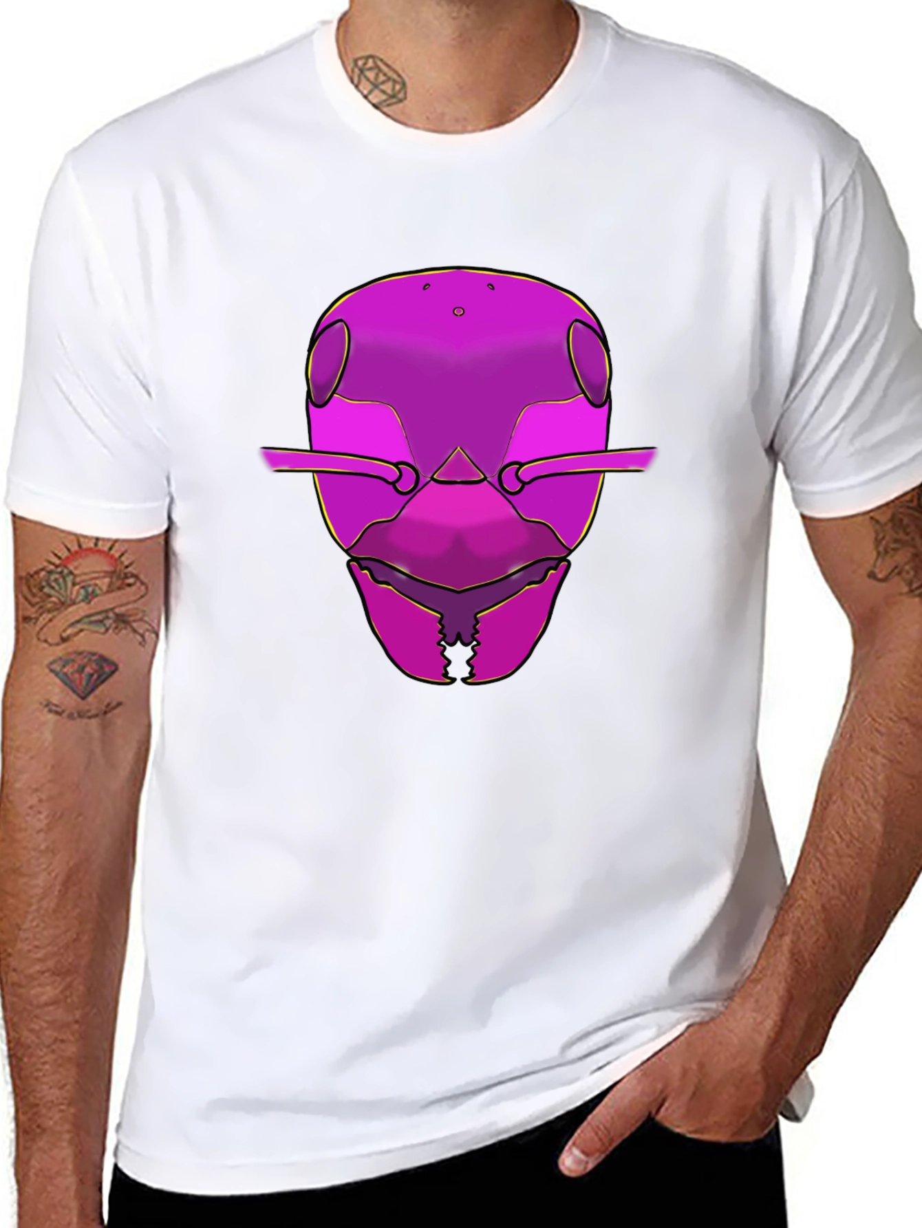 Bold Graphic Tee - Ant Head Design