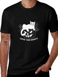 Cover Your Meowth Halloween Cat Pumpkin Black T-shirt