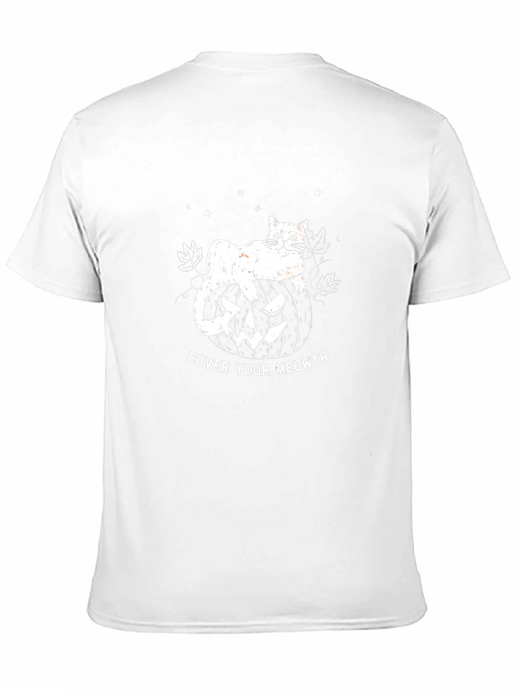 Cover Your Meowth Halloween Cat Pumpkin Black T-shirt