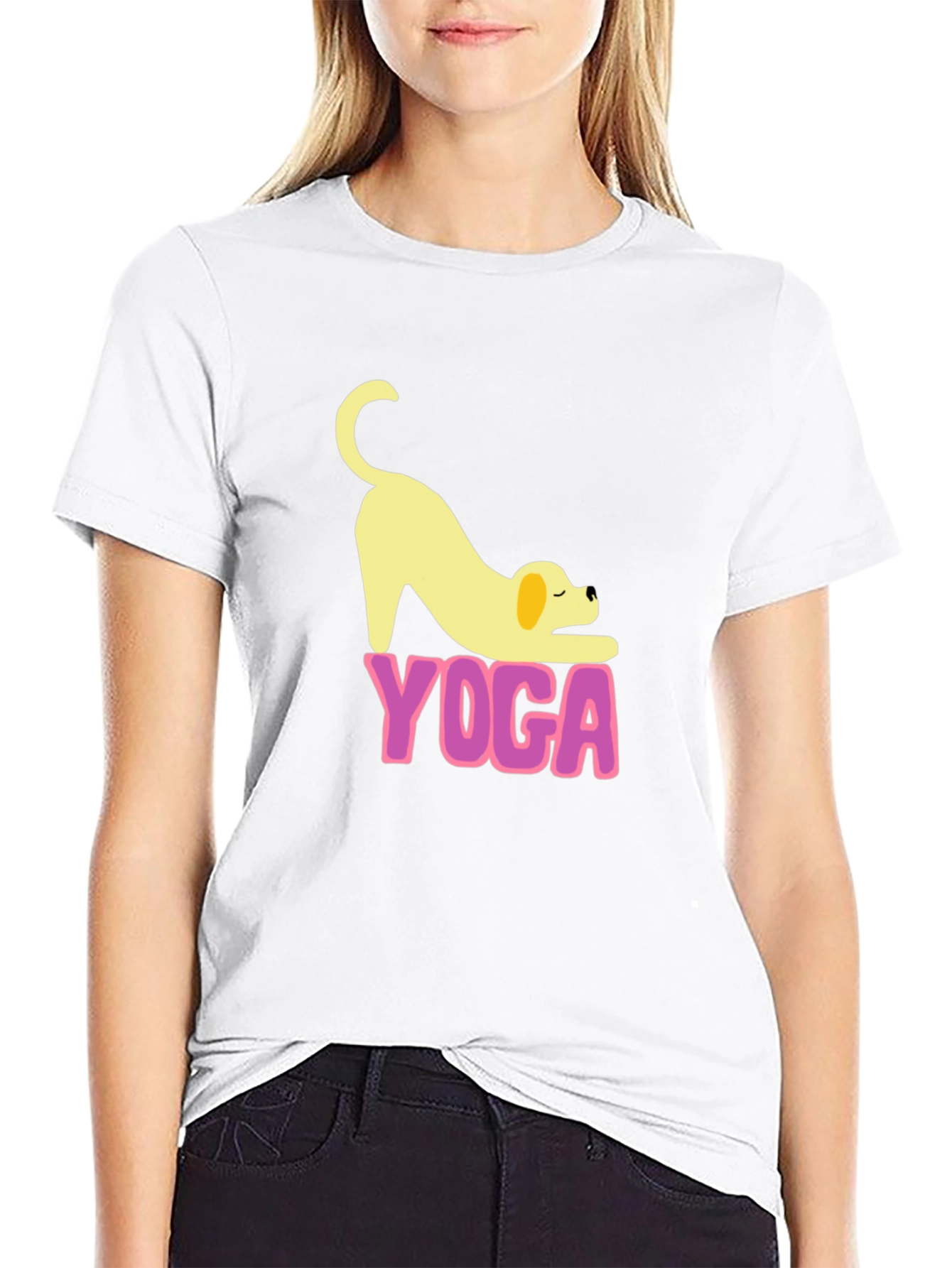 Yoga Dog Black T-Shirt