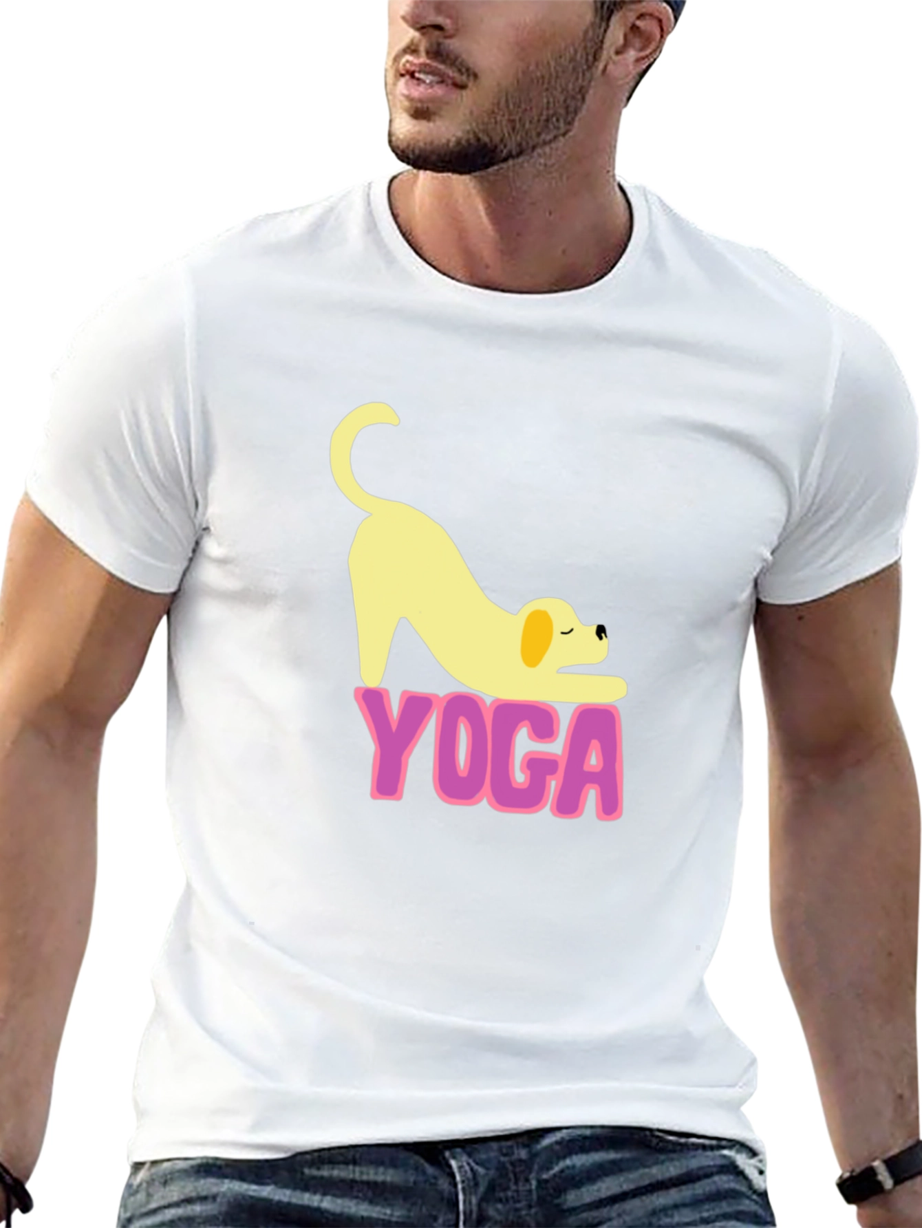 Yoga Dog Black T-Shirt