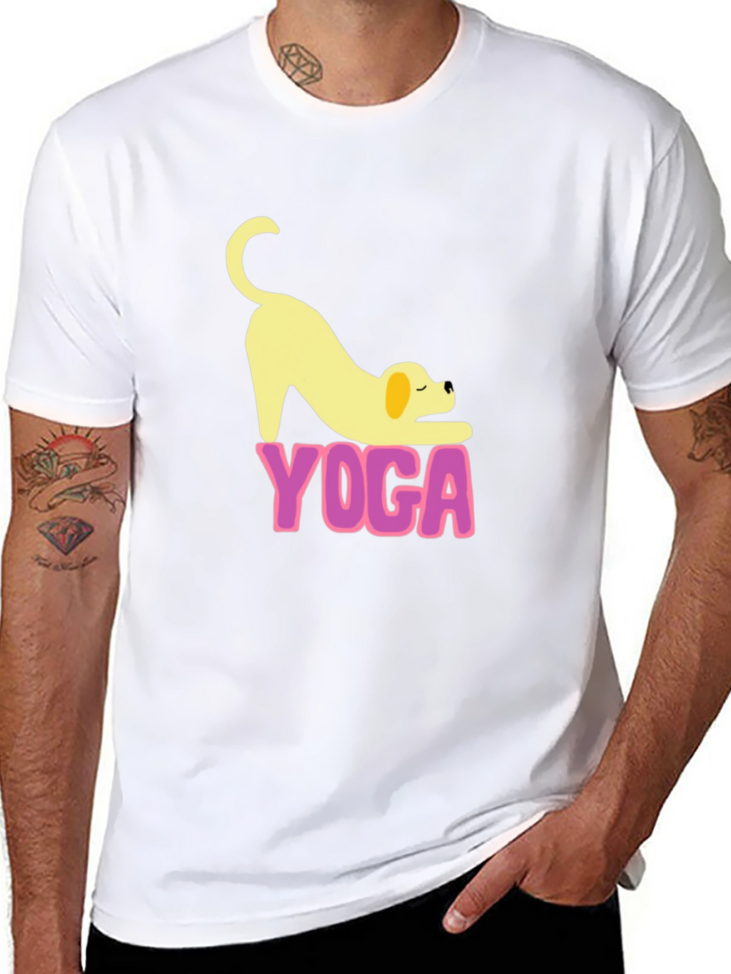 Yoga Dog Black T-Shirt