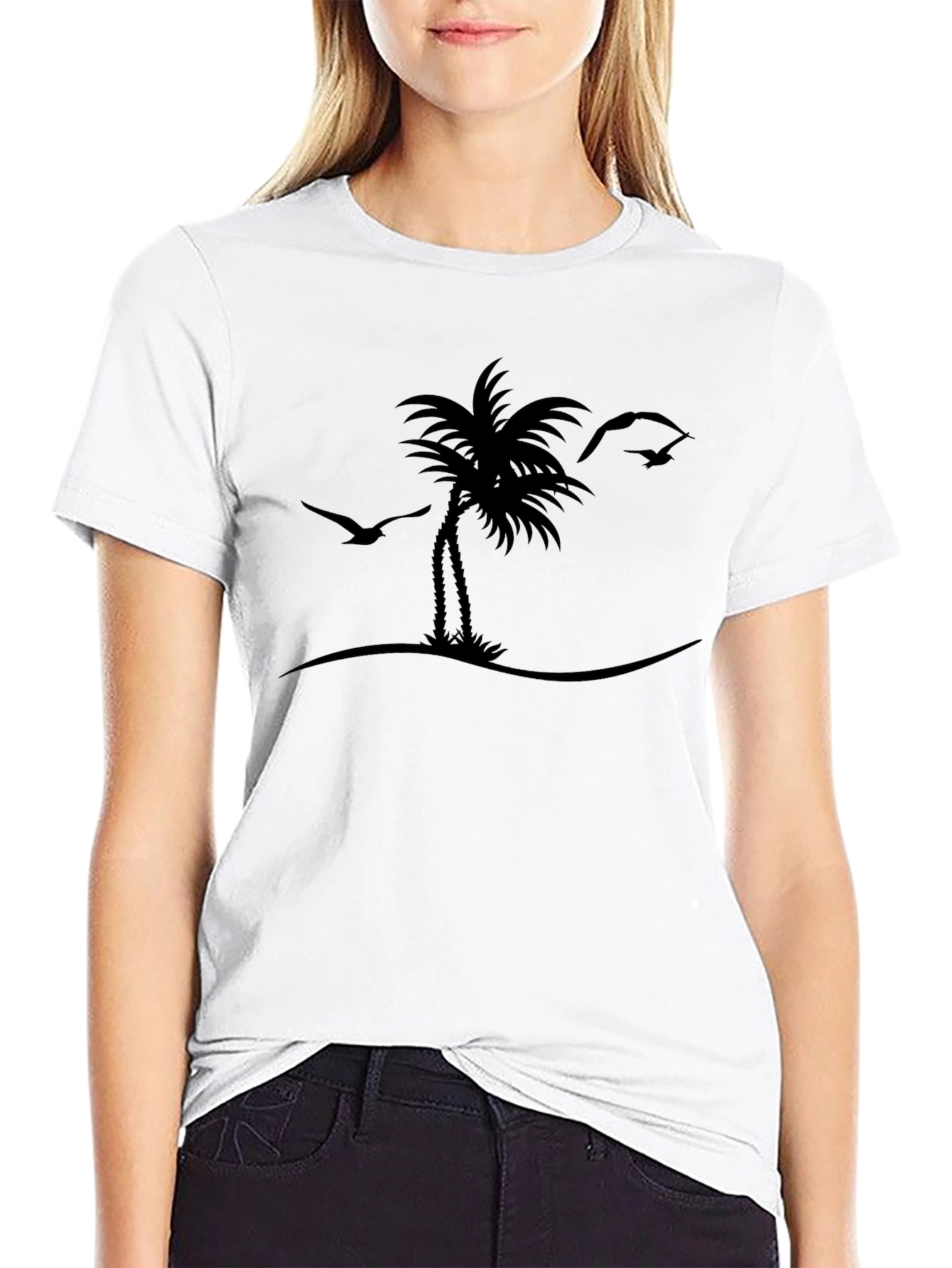 Island Life Tee - Black Palm Tree Graphic T-Shirt