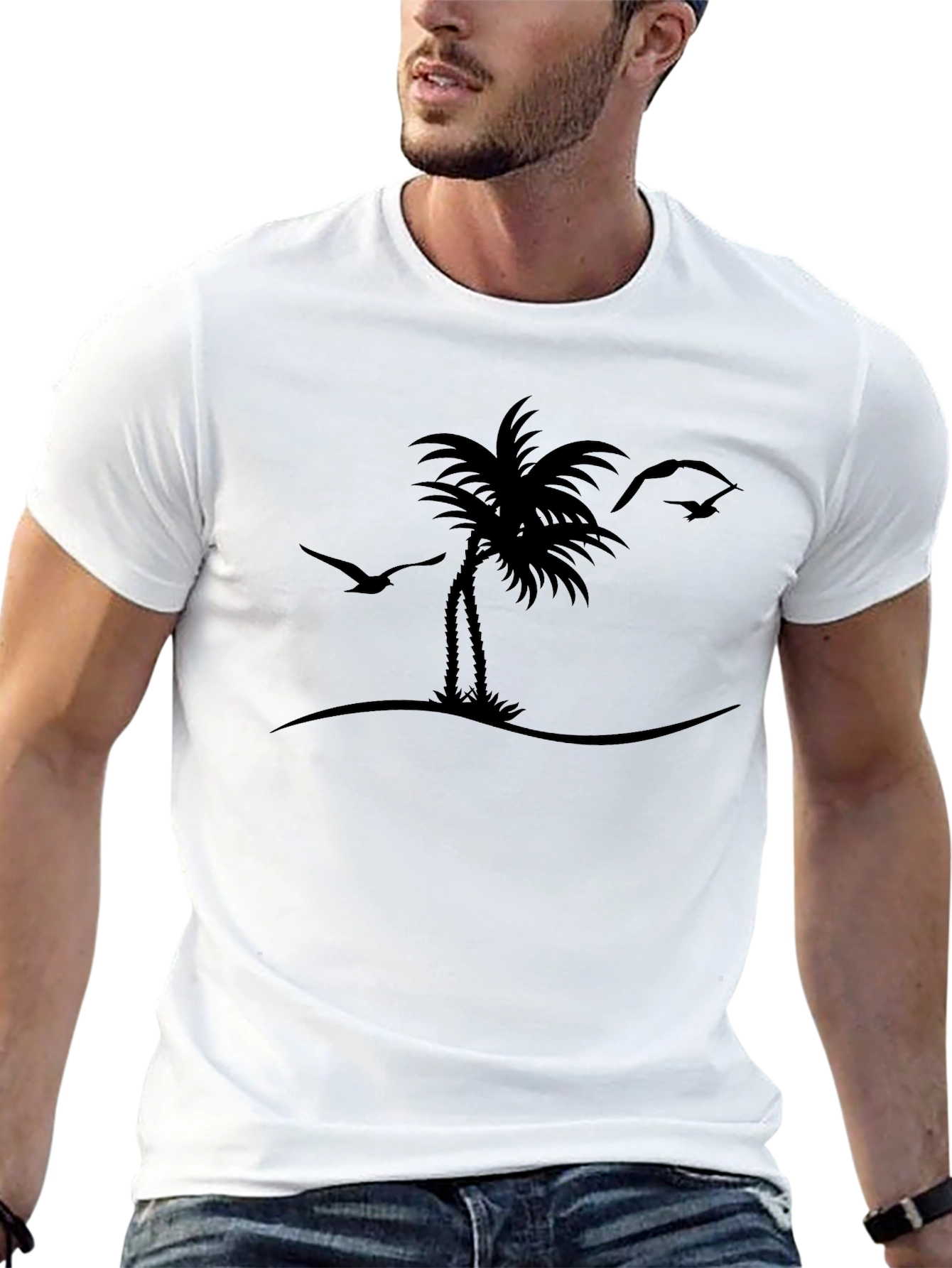 Island Life Tee - Black Palm Tree Graphic T-Shirt