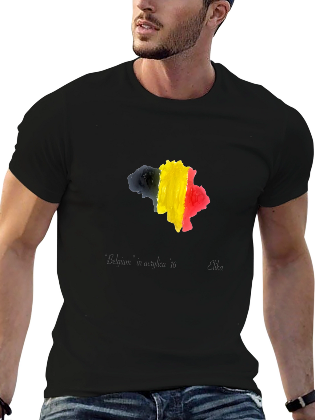 Belgium Flag Map T-Shirt