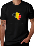 Belgium Flag Map T-Shirt