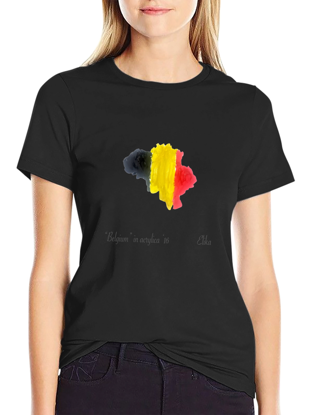 Belgium Flag Map T-Shirt