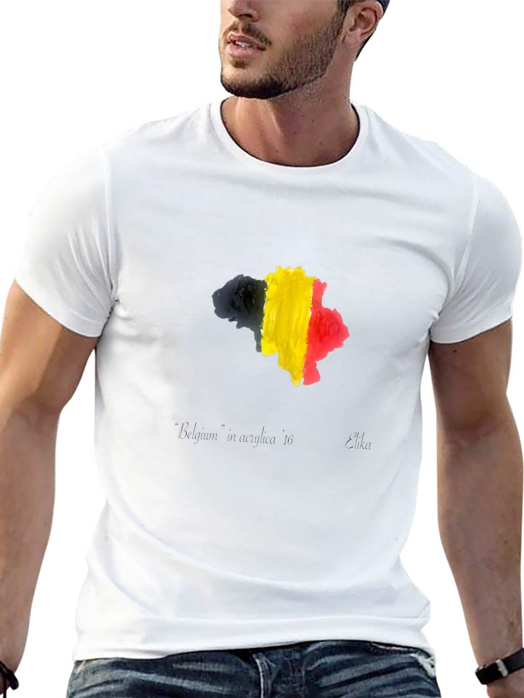 Belgium Flag Map T-Shirt