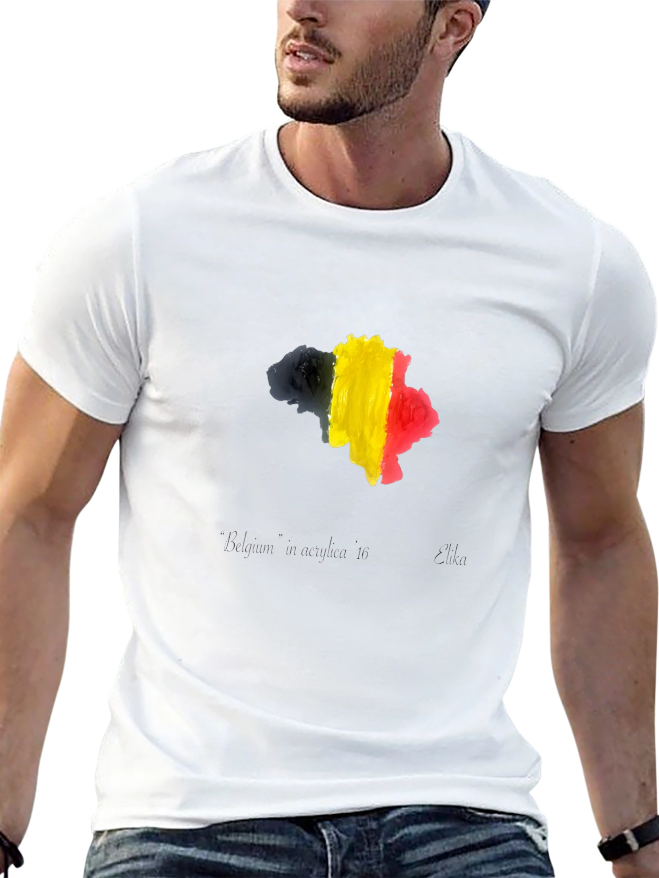 Belgium Flag Map T-Shirt