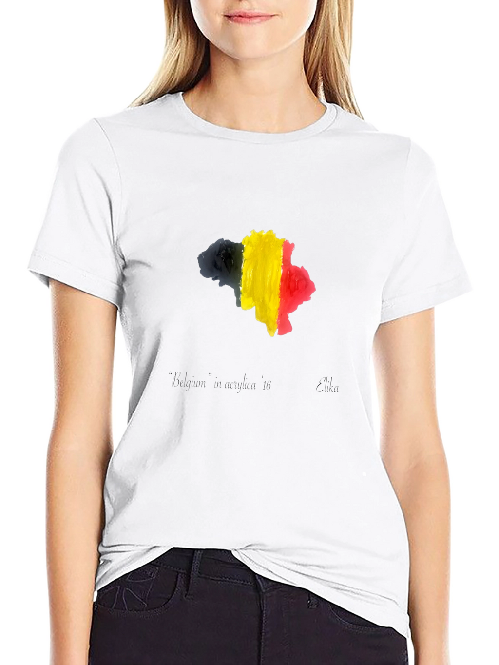 Belgium Flag Map T-Shirt