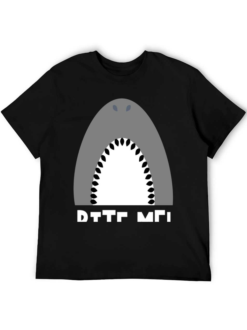 Shark Graphic Tee - Black Cotton T-Shirt