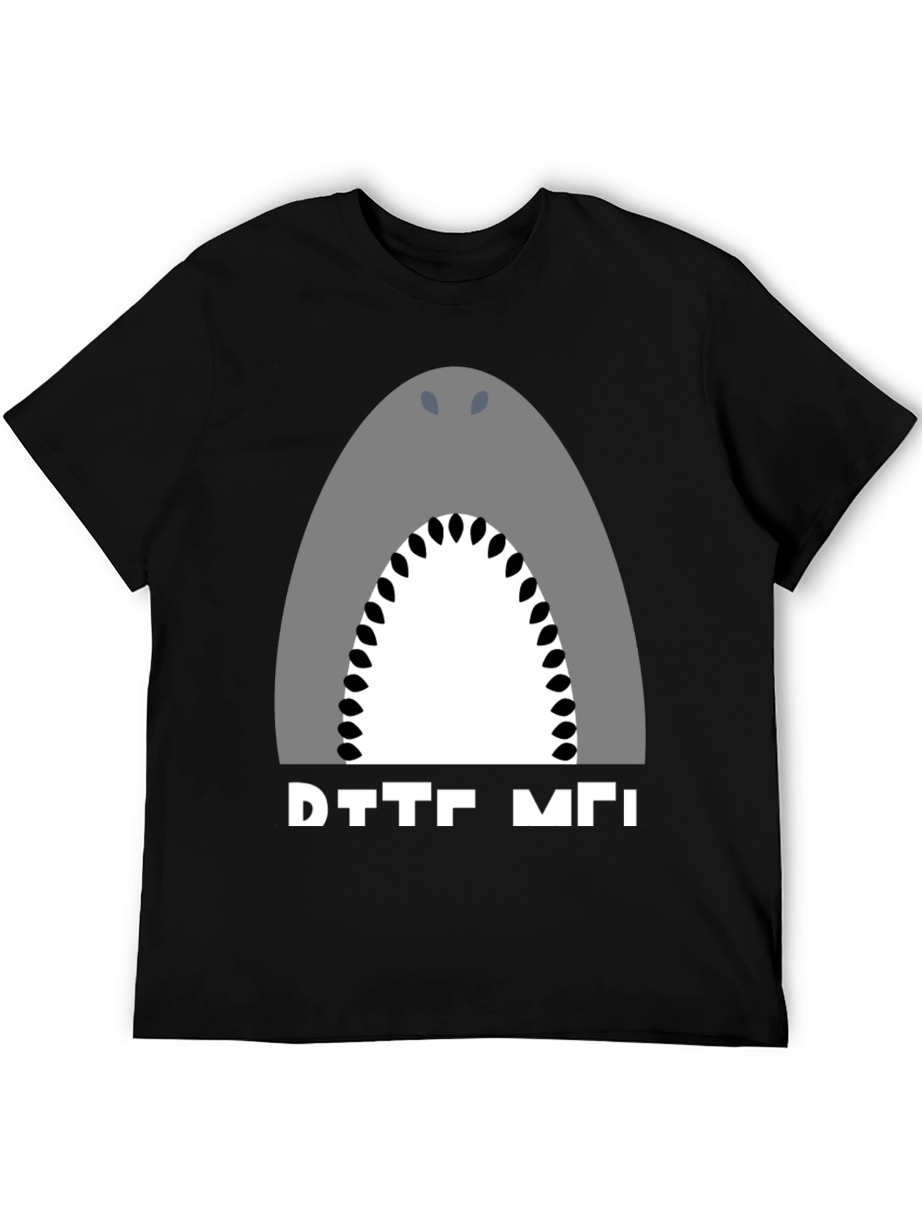 Shark Graphic Tee - Black Cotton T-Shirt