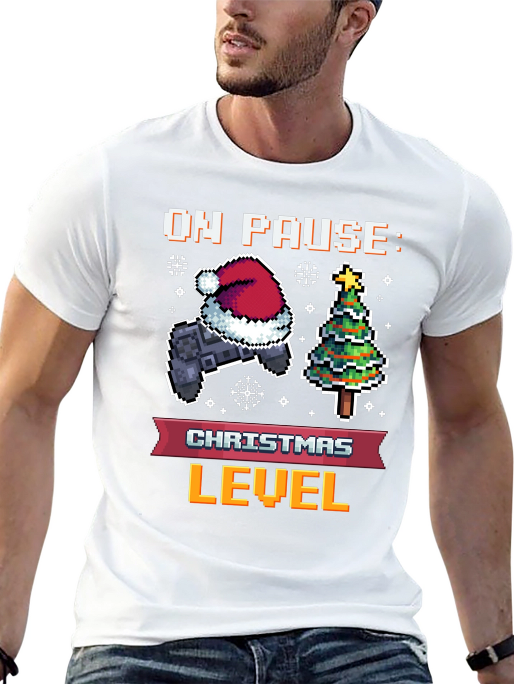 On Pause: Christmas Level Gamer Tee