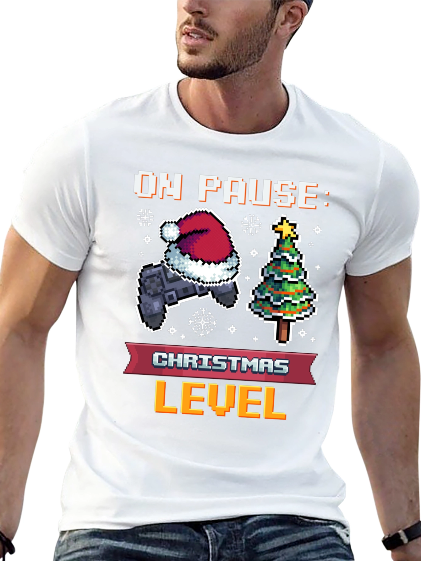 On Pause: Christmas Level Gamer Tee