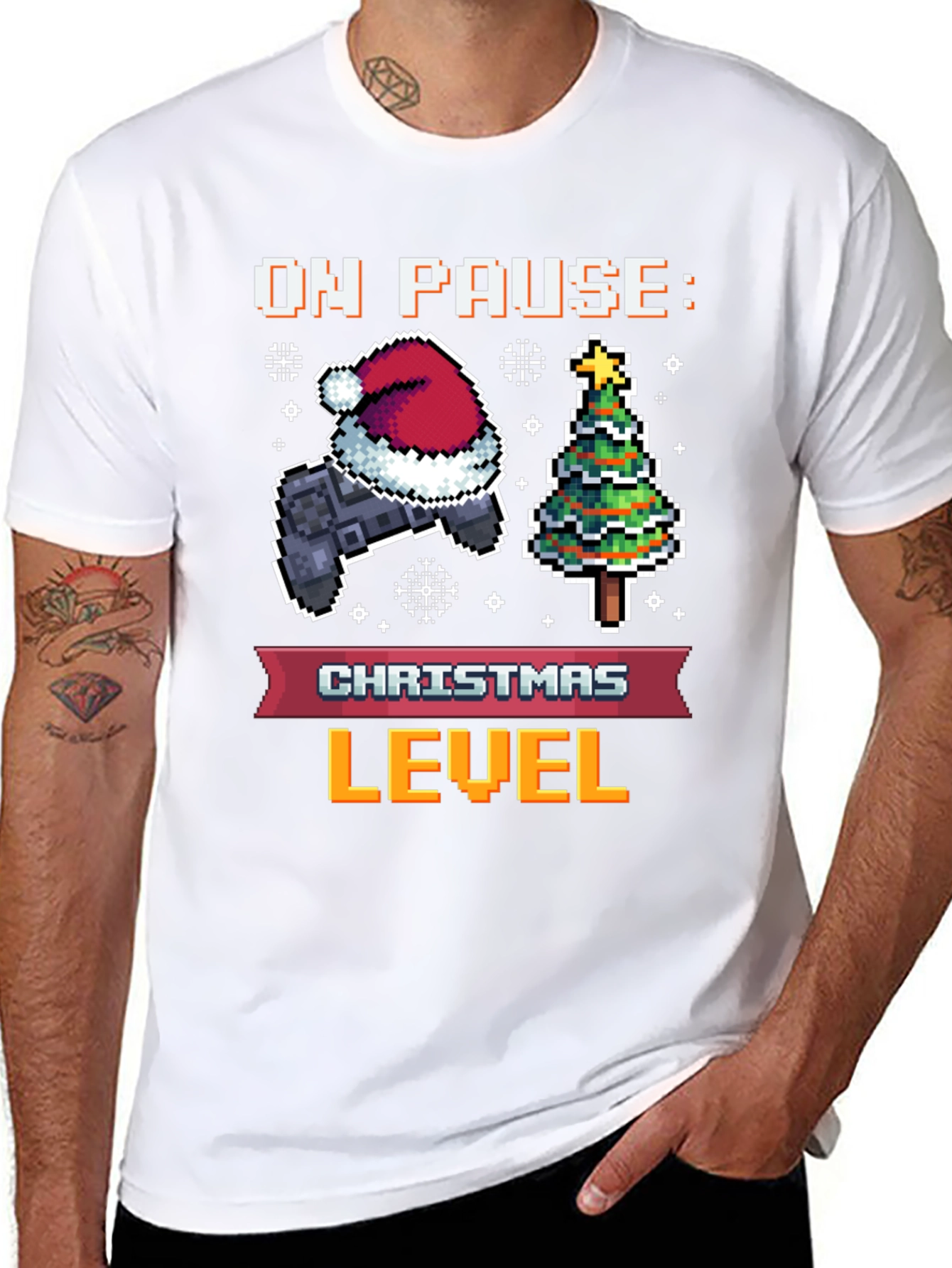 On Pause: Christmas Level Gamer Tee
