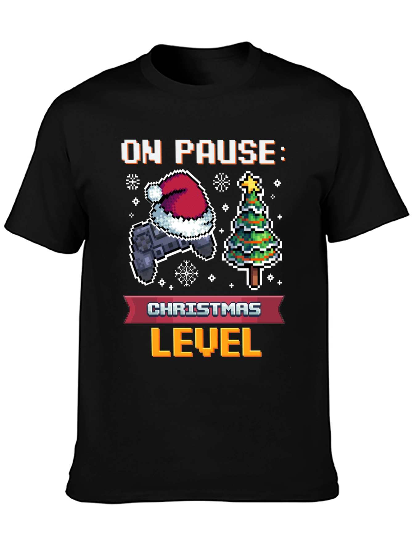 On Pause: Christmas Level Gamer Tee