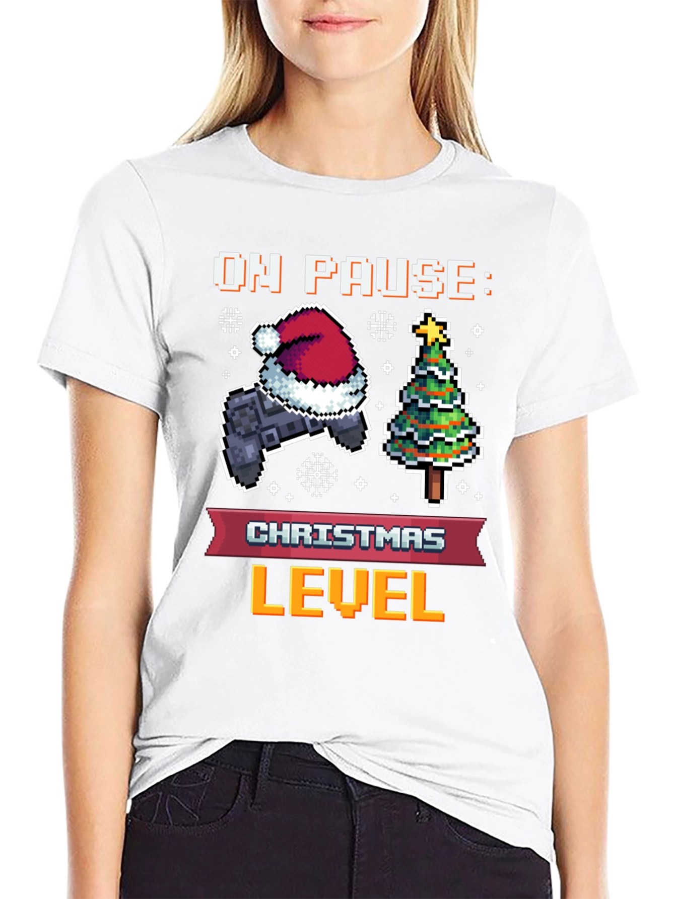 On Pause: Christmas Level Gamer Tee