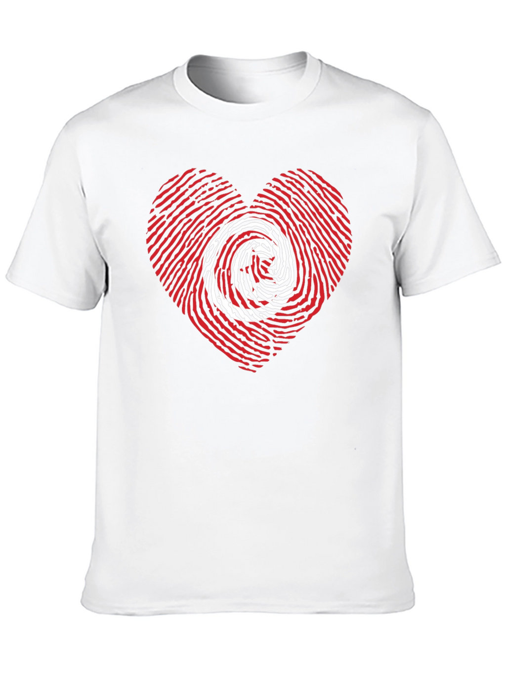 Heart Fingerprint Graphic Tee - Black