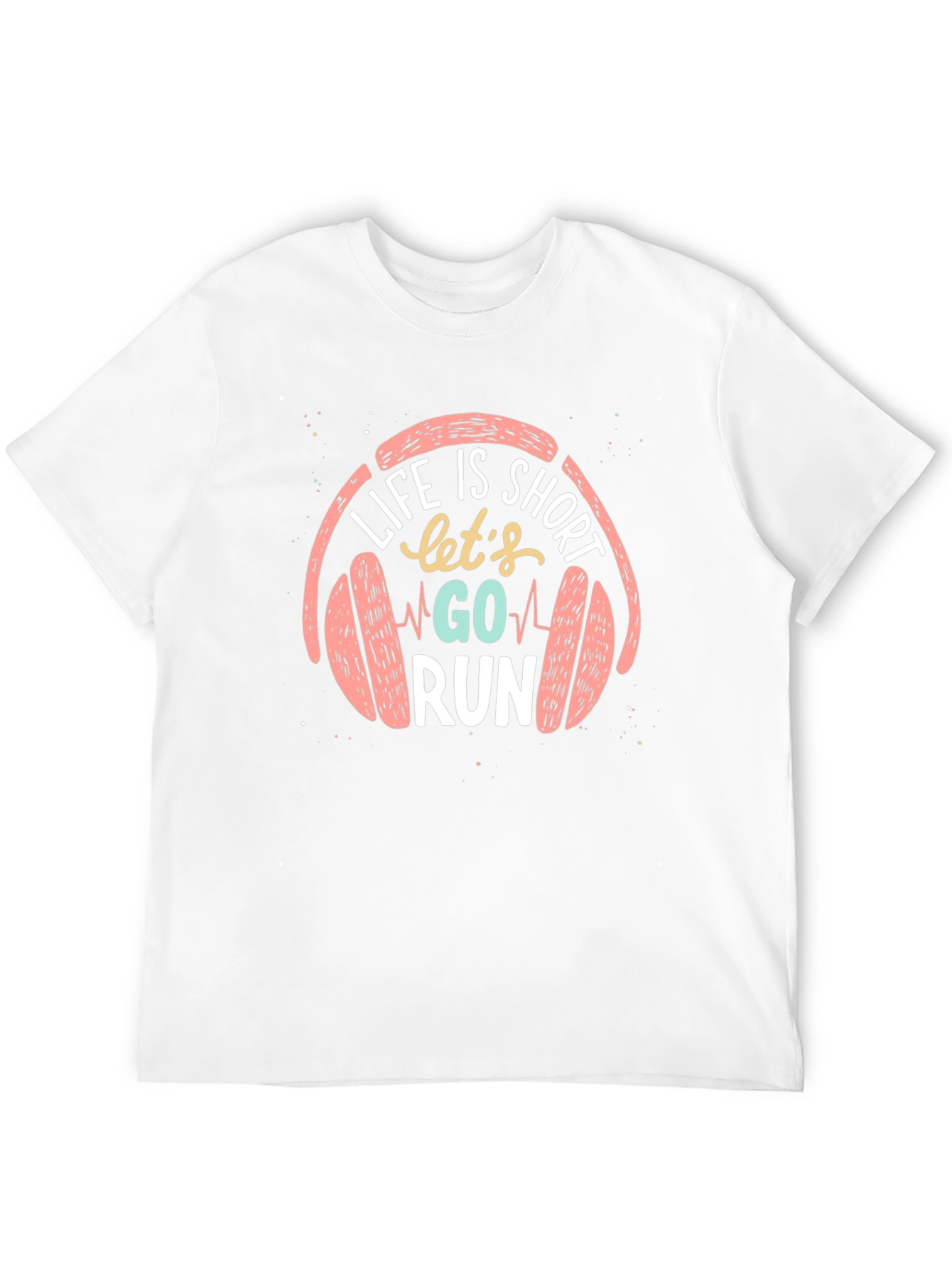 Life is Short Go Run Black T-Shirt