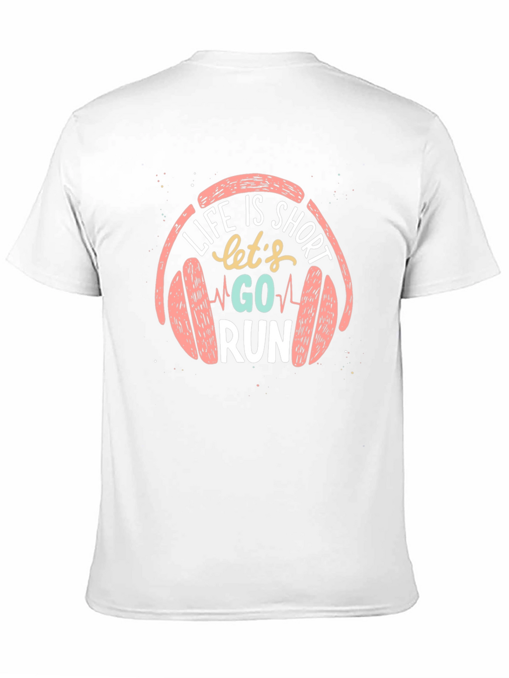Life is Short Go Run Black T-Shirt