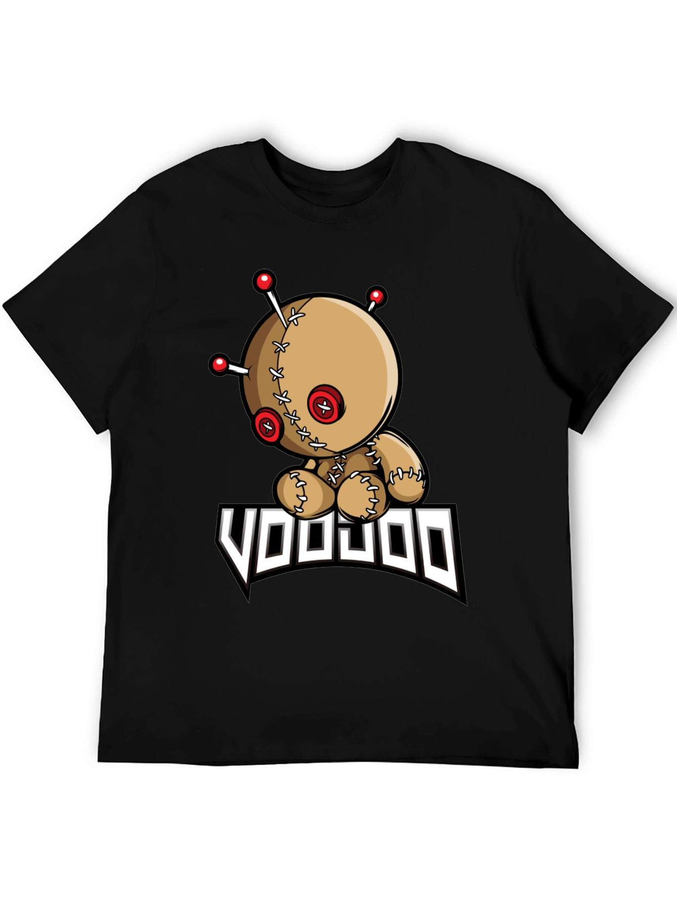 Voodoo Doll Graphic T-Shirt - Black Cotton Tee