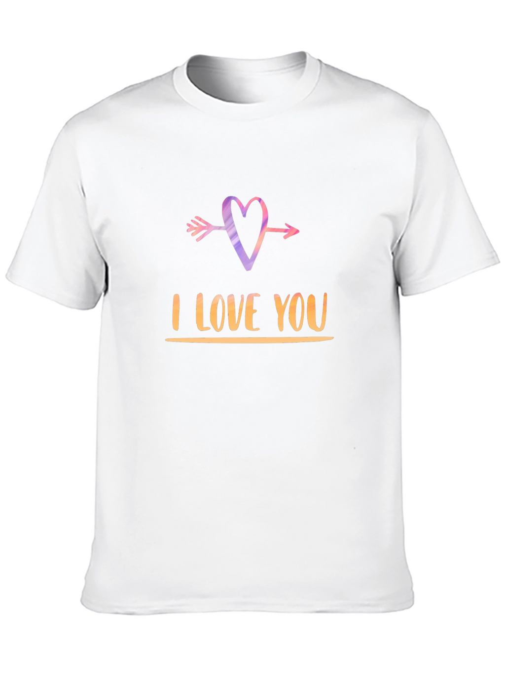I Love You Arrow Heart Black Graphic Tee