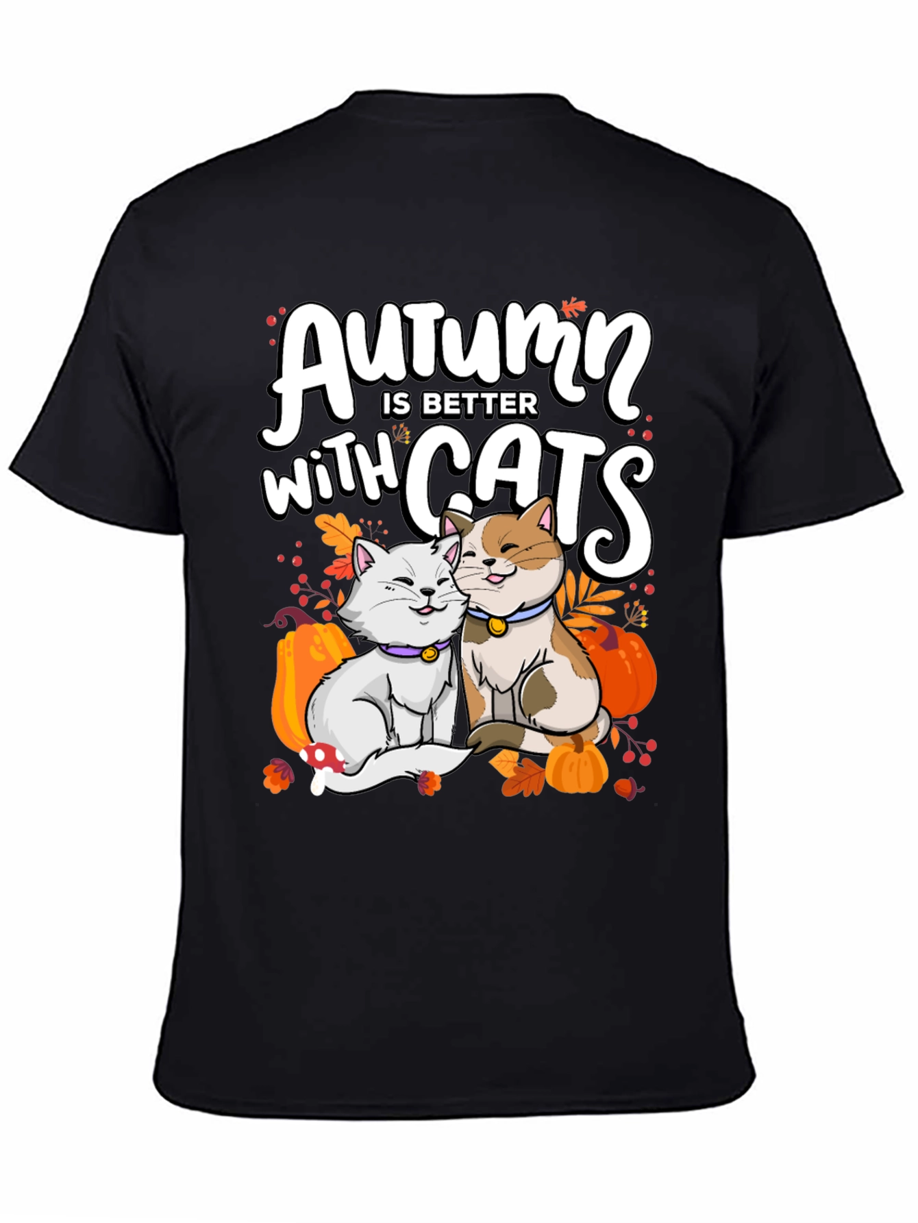 Autumn Cats T-Shirt - Cute Fall Graphic Tee
